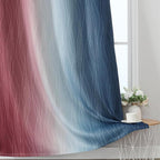 Estelar Textiler Navy Blue and Burgundy Red Ombre Blackout Curtains 54 Inch - Image 6