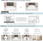 MIULEE Pillow Insert 18x18 Inch Set of 4, Decorative Square Throw Pillow Inserts - Image 2