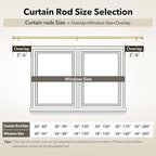 IFELS Heavy Duty Curtain Rods for Windows 28 to 48 Inch, 1 Inch Adjustable Gold - Image 5