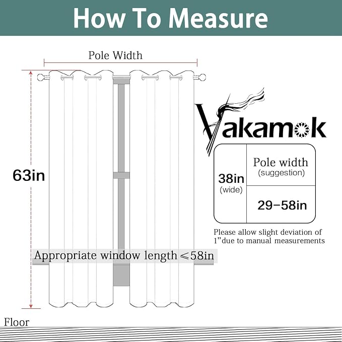 Yakamok Blackout Grey Curtains for Bedroom/Living Room Thermal Insulated - Image 7