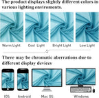 Lecloud Turquoise Sheer Curtains 96 Inches Long 2 Pcs, Light Filtering Window - Image 5