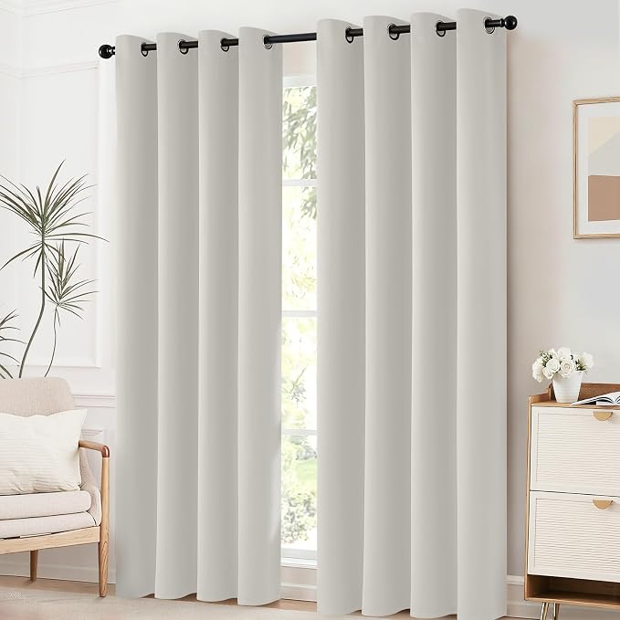 Yakamok Curtains 63 Inch Length Room Darkening Thermal Insulated Soft and - Image 2