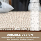 KOZYFLY Washable Area Rug 4x6 ft Non Slip Rubber Backed Living Room Rugs - Image 4