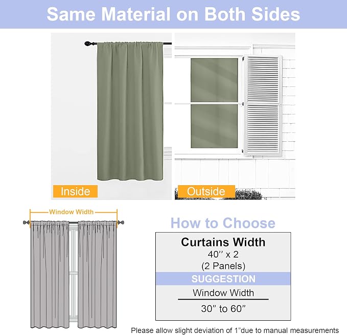 Simplebrand Ava Sage Green Blackout Curtains - Image 8