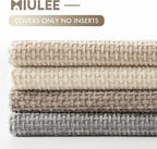 MIULEE Pack of 4 Couch Throw Pillow Covers 18x18 Inch Neutral Beige/Brown Soft - Image 6