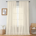 Gwine Extra Long Cream Sheer Curtains 120 Inches Long 2 Panels Set, Voile Light by Gwine