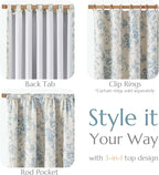 jinchan Blackout Floral Curtains - Image 4