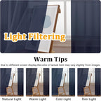 Gwine Navy Blue Sheer Curtains 30 Inch Length, Short Light Filtering Voile - Image 6