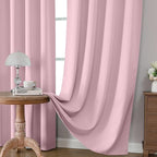 CUCRAF Light Pink Blackout Curtains 84 inch Length 2 Panels Set, Rod Pocket - Image 5