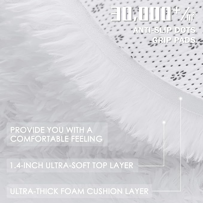 OLANLY 5x6 Area Rugs for Living Room Bedroom, Machine Washable Soft Fluffy - Image 8