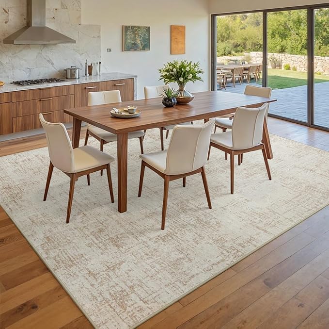 10x12 Area Rugs for Living Room Washable Rug: Anti-Skid Abstract Modern Living - Image 8