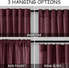 Nanspring Burgundy Linen Curtains - Image 2