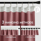 MIULEE Dusty Rose Back Tab Blackout Curtains 72 Inches Long 2 Panels Set - Image 3