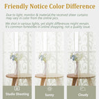 OWENIE Furman Cafe Curtains 30 Inch Length 2 Panels Set, Elegant Geometric - Image 4