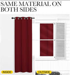 NICETOWN Christmas Burgundy Blackout Curtains Grommet - Image 6
