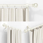 Thestoa Nickel Curtain Rods for Windows 30-62 Inch, 5/8" Stainless Steel Small - Image 2