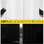 NICETOWN 100% Absolutely Blackout Linen Curtains - Image 4