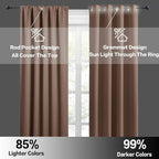 RYB HOME Blackout Curtains for Bedroom Living Room 72 inches Long, Thermal - Image 5