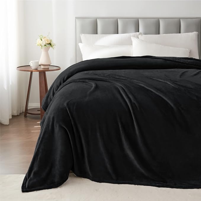 BEDELITE Fleece Blanket Black Full Blankets - Image 8