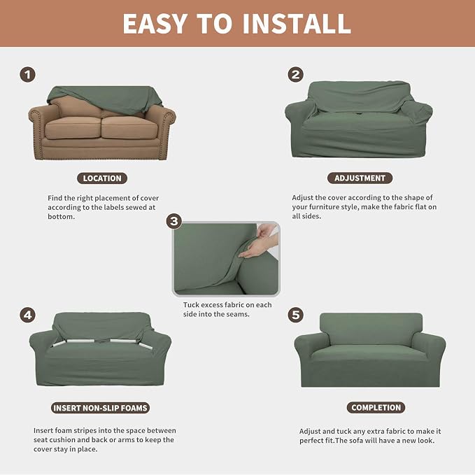 Easy-Going 100% Waterproof Chair Couch Cover, Dual Waterproof Sofa Cover - Image 5