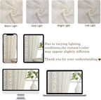 Chyhomenyc Ivory Sheer Curtains 96 Inch Length 2 Panels Set, Light Filtering - Image 3
