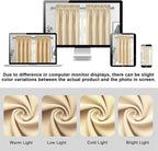 DWCN Beige Blackout Curtains for Bedroom – Rod Pocket Thermal Insulated Energy - Image 2