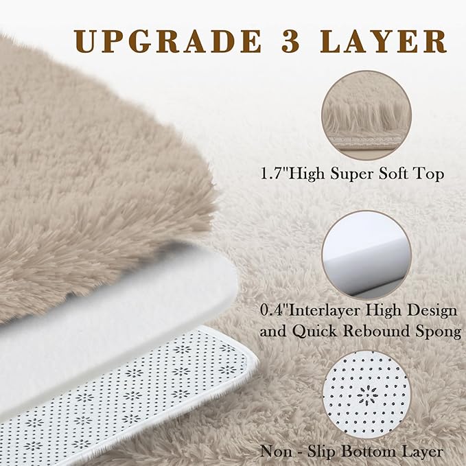 Rugs for Living Room 6x9, Alfombras para Salas Shag Large Plush Soft Area Rug - Image 5
