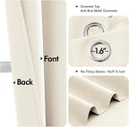 MIULEE Birch Blackout Curtains for Bedroom Living Room 72 Inches Long 2 Panels - Image 4