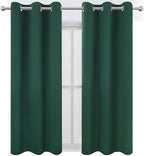 LEMOMO Green Blackout Curtains 40 x 63 Inch Length/Set of 2 Curtain - Image 2