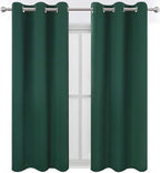 LEMOMO Dark Green Bedroom Blackout Curtains/38 x 54 Inch Long/Set of 2 Curtain - Image 2