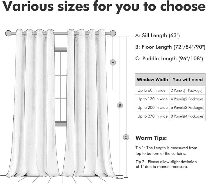 MIULEE Elegant Velvet Curtains Gold Grommet Curtains Fall Thermal Insulated - Image 6