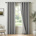 100% Blackout Shield Linen Blackout Curtains by 100BlackoutShield