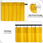 FRAMICS Farmhosue Kitchen Curtains 36 Inch Length, Rustic Cotton Linen Tier - Image 7
