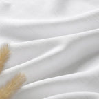 Linen White Curtains 108 Inches Long 2 Panels Set Back Tab Rod Pocket Semi - Image 4