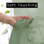 OWENIE Sheer Curtains, Sage Green Sheer Curtains 63 inch Length 2 Panels Set - Image 3