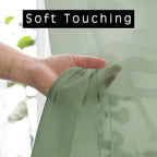 OWENIE Sage Green Sheer Curtains 72 Inches Long 2 Panels Set, Transparent Voile - Image 3
