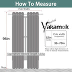 Yakamok Blackout Curtains for Bedroom, Grommet Thermal Insulated Room Darkening - Image 7