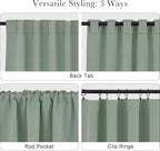 PONY DANCE Short Curtains for kinchen, Half Drapes for Bathroom Window - Image 5