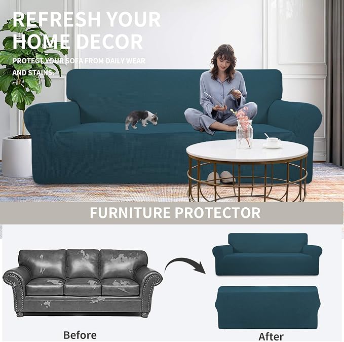 Easy-Going Stretch Loveseat Slipcover 1-Piece Sofa Cover Furniture Protector - Image 4