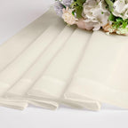 OWENIE Sheer Curtains, Cream Sheer Curtains 50 Inch Length 2 Panels Set - Image 6