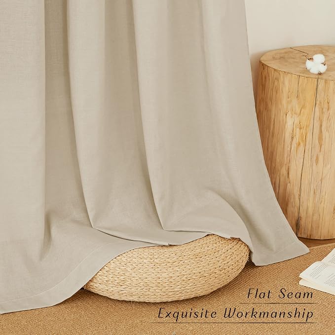 NICETOWN Angora Linen Doorway Curtains 80 inches Long, Grommet Thick Linen - Image 7