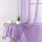Aiyufeng Light Purple Sheer Curtain Panels Pair Sold 84 Inch Length, Light - Image 4