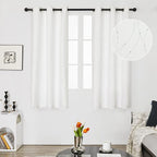 Deconovo White Curtains, Room Darkening Curtain, Thermal Insulated Soundproof - Image 2
