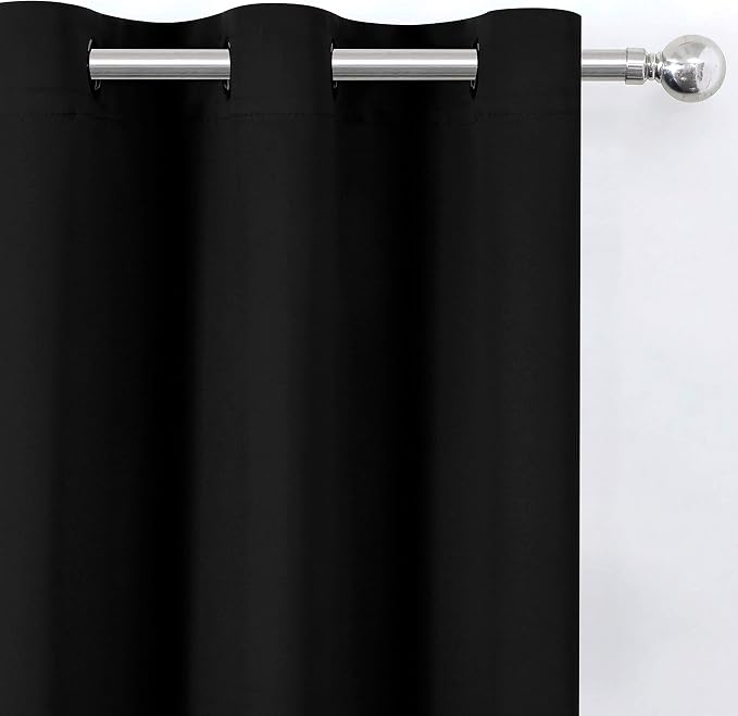 LEMOMO Black Thermal Blackout Curtains/42 x 72 Inch/Set of 2 Panels Room - Image 7
