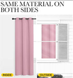 NICETOWN Room Darkening Draperies Window Curtain Panels, Rouge Pink, 2 Panels - Image 5
