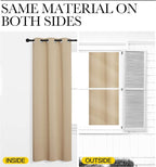 NICETOWN Bedroom Room Darkening Curtains, Biscotti Beige, 1 Pair, 55 inches by - Image 6