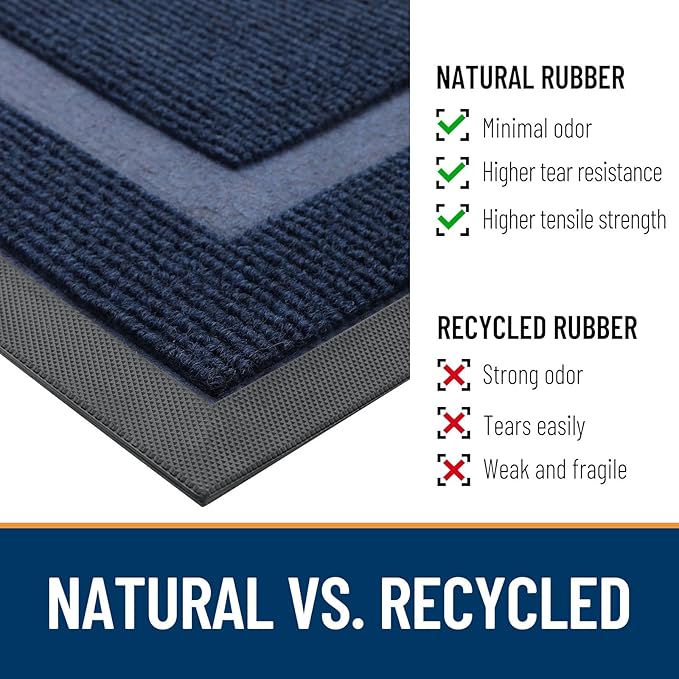 OLANLY Half Circle Door Mat Indoor Outdoor Entrance Welcome, Waterproof - Image 4