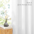 NICETOWN White Linen Bedroom Curtains 84 inches Long, Grommet Thick Linen Blend - Image 6