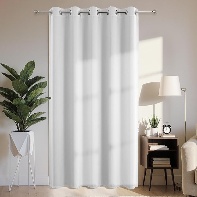 Joydeco Blackout Patio Sliding Door Curtains 84 Inches Long, Grommet Privacy by JOYDECO