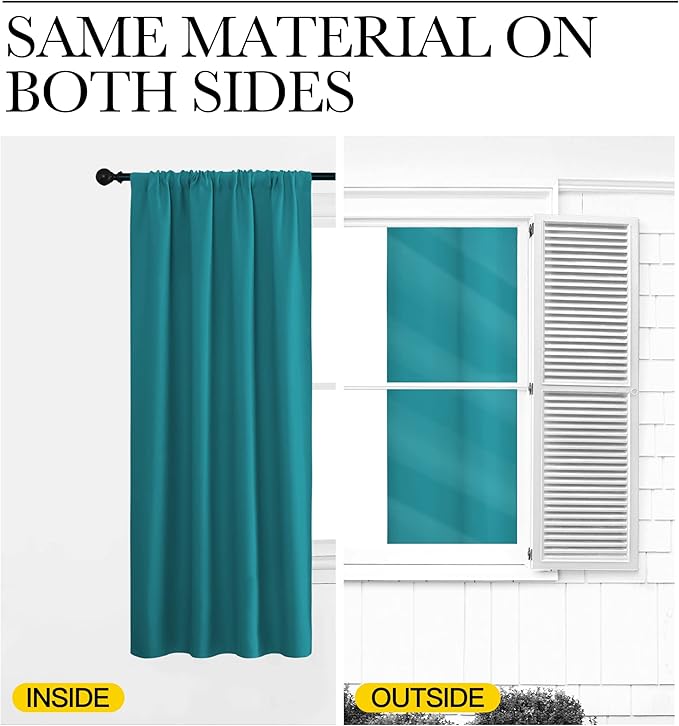 NICETOWN 2 Panels Blackout Curtains, Rod Pocket Thermal Insulated Drapes 84 - Image 5